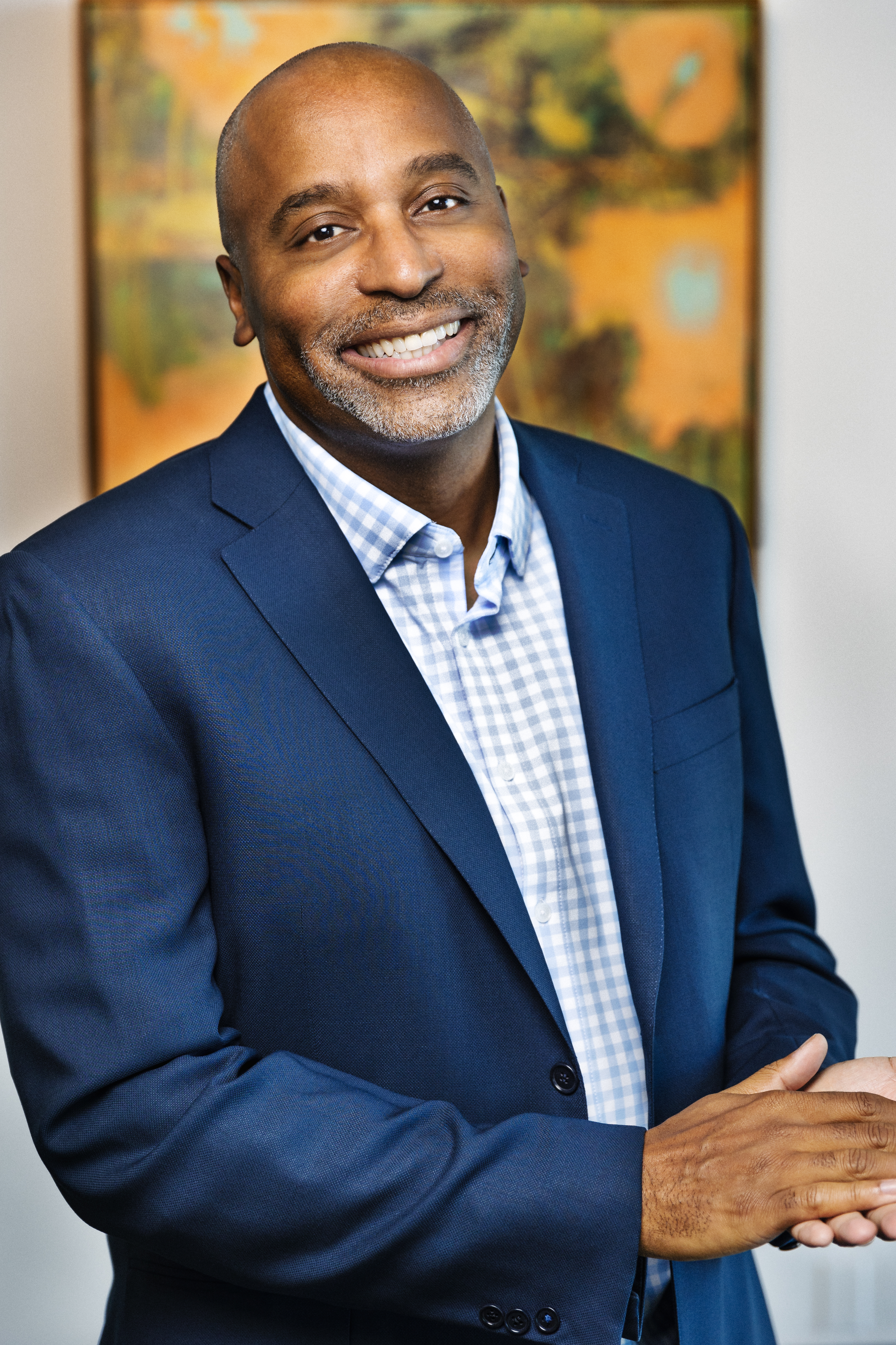 Man in blue suit, professional portrait